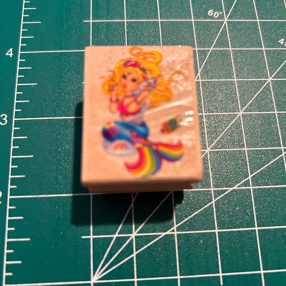 Vintage Lisa Frank Wooden Shellie  Stamp